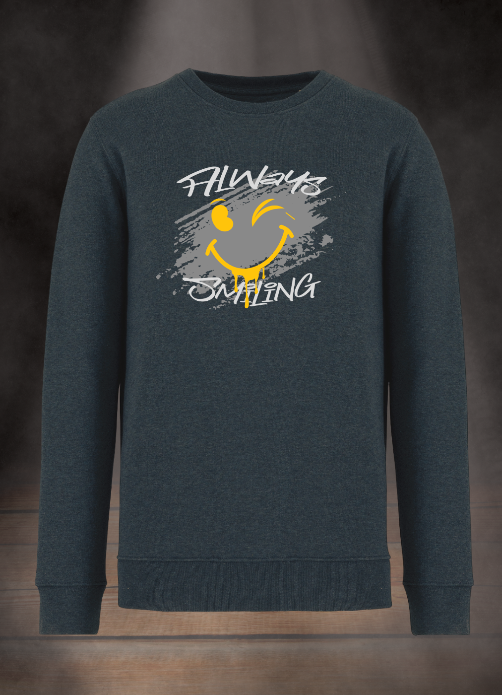 HERREN SWEATSHIRT #ALWAYS SMILING