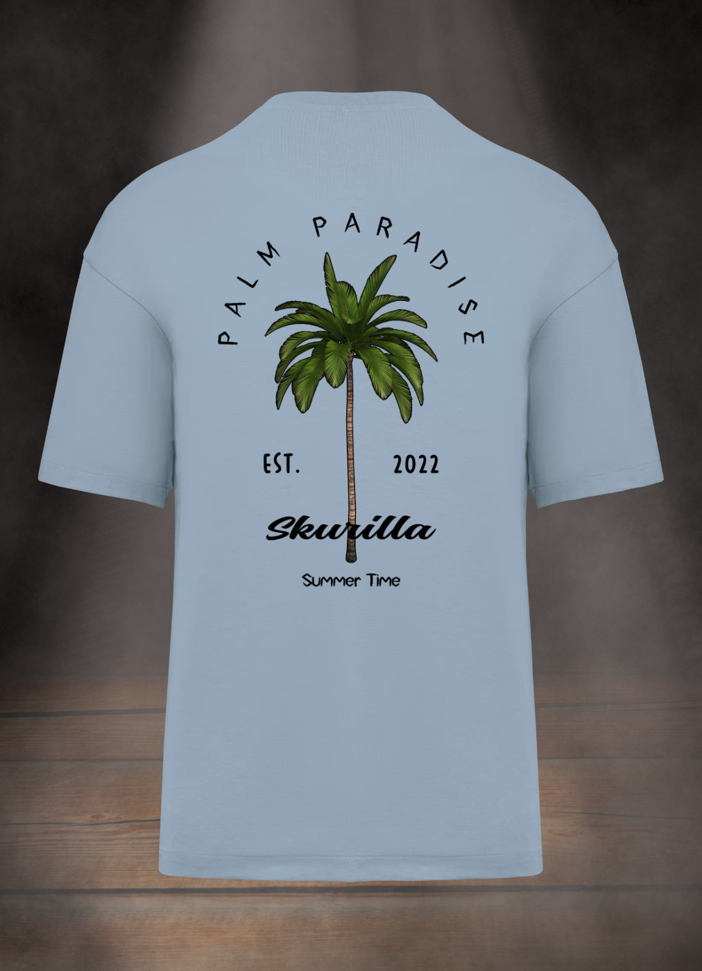 OVERSIZE T-SHIRT 220gr. #PALM PARADISE