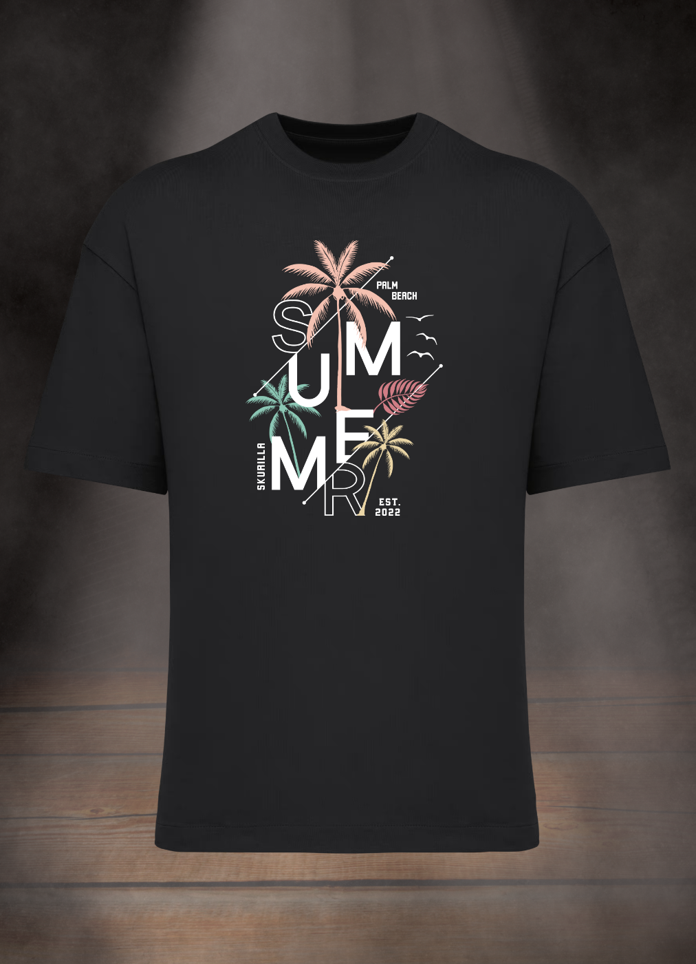 OVERSIZE T-SHIRT 220gr. #PALM BEACH