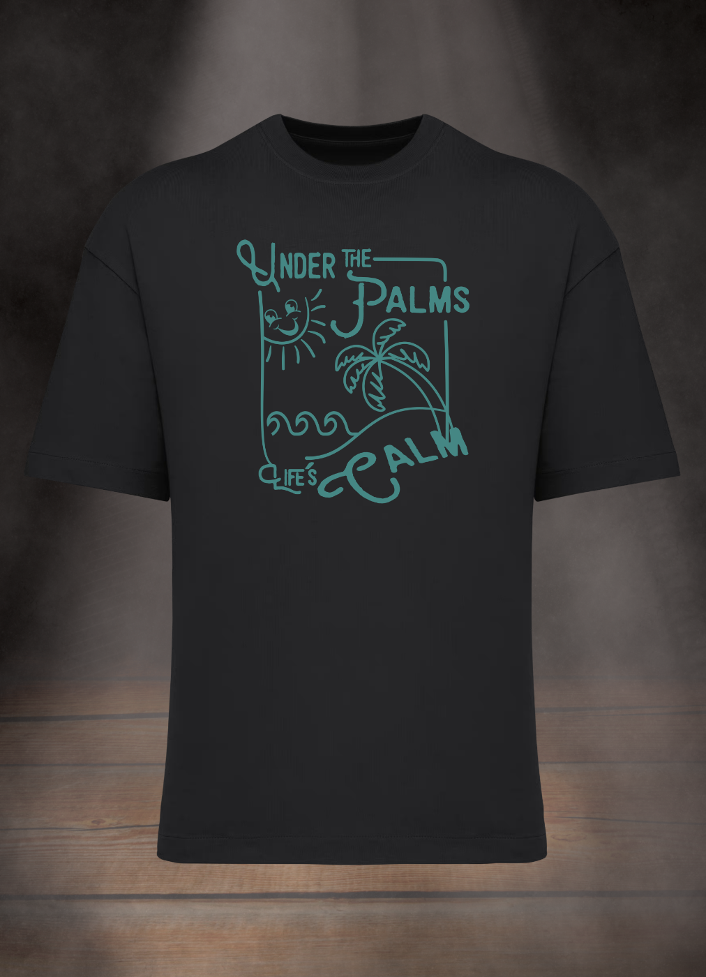 OVERSIZE T-SHIRT 220gr. #UNDER THE PALMS