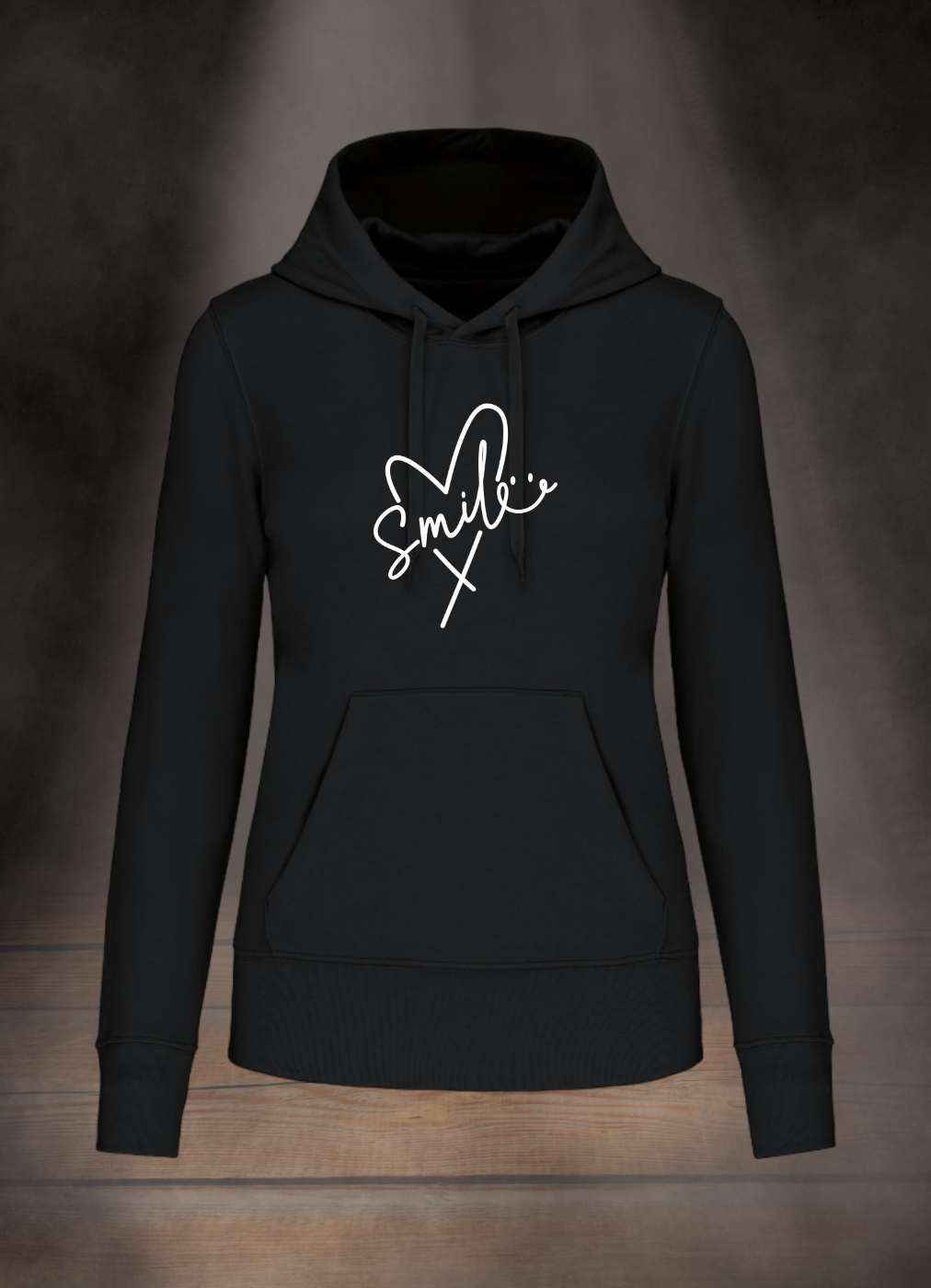 DAMEN HOODIE #HEART SMILE