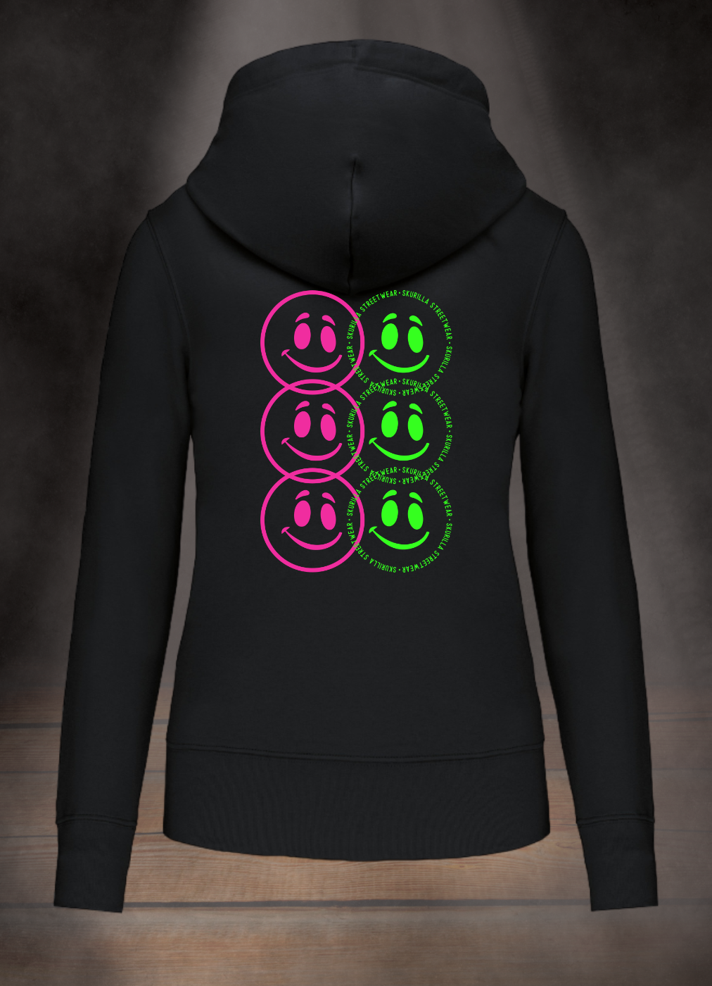 DAMEN HOODIE #HAPPY CIRCLES