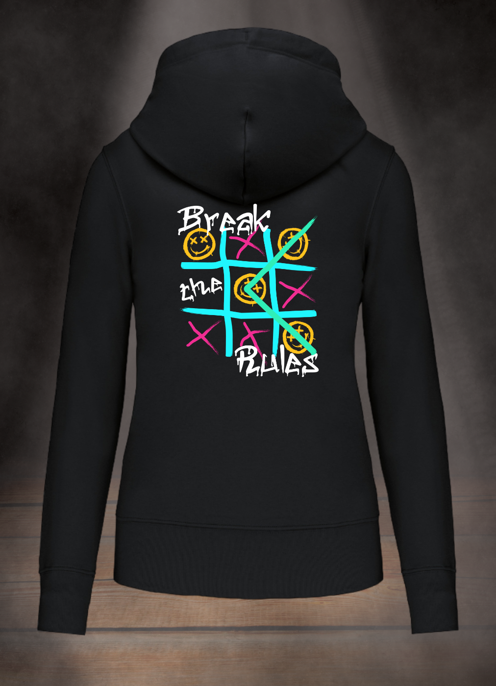 DAMEN HOODIE #BREAK THE RULES