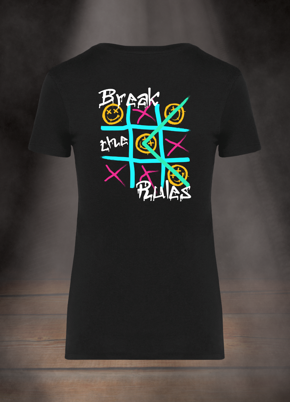 DAMEN T-SHIRT #BREAK THE RULES