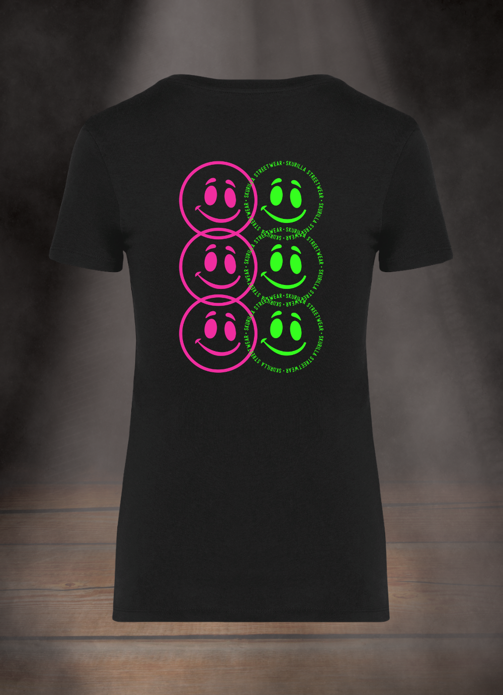 DAMEN T-SHIRT #HAPPY CIRCLES