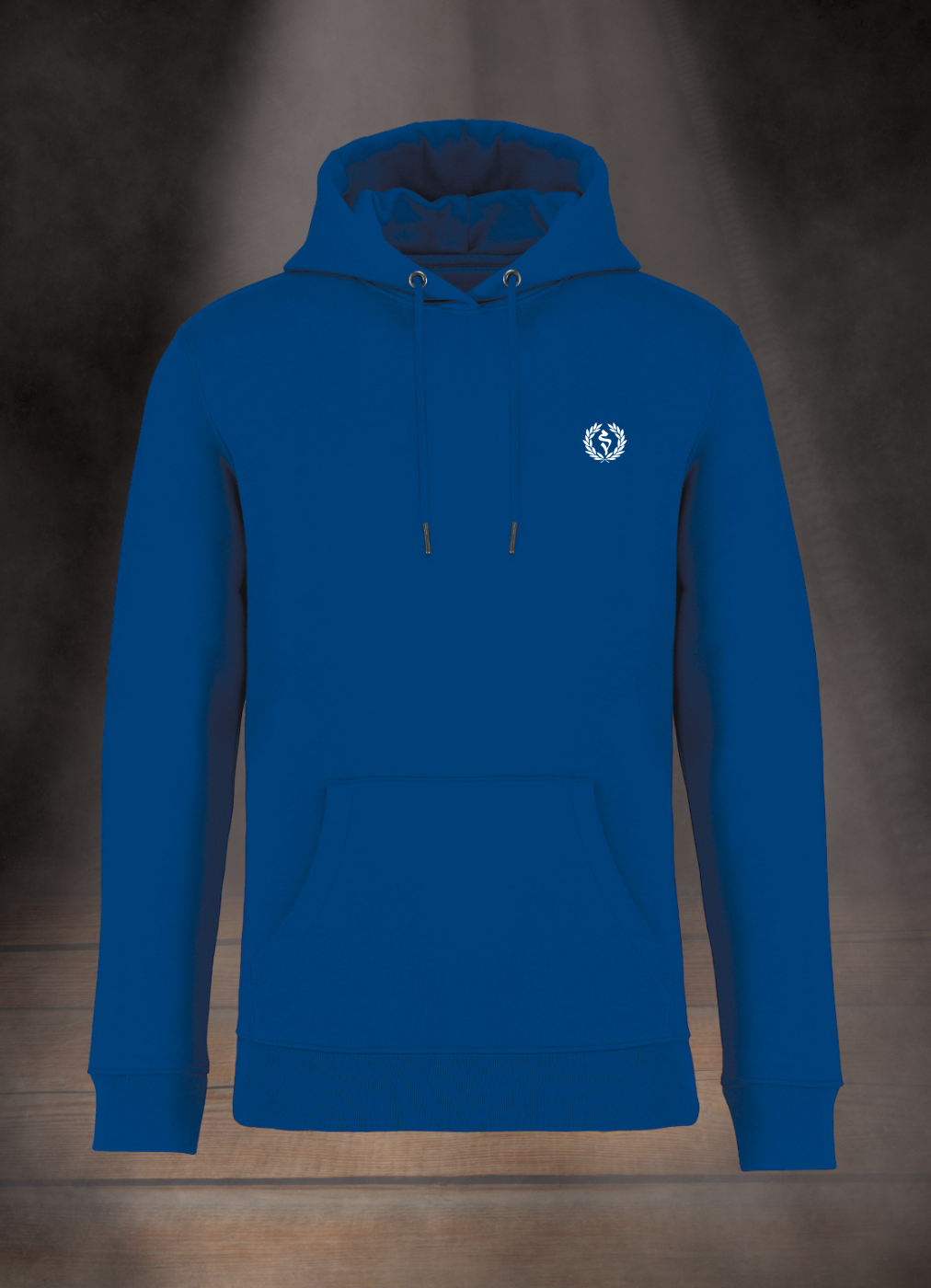 BESTICKTER HERREN HOODIE #LAUREL BRANCH WHITE