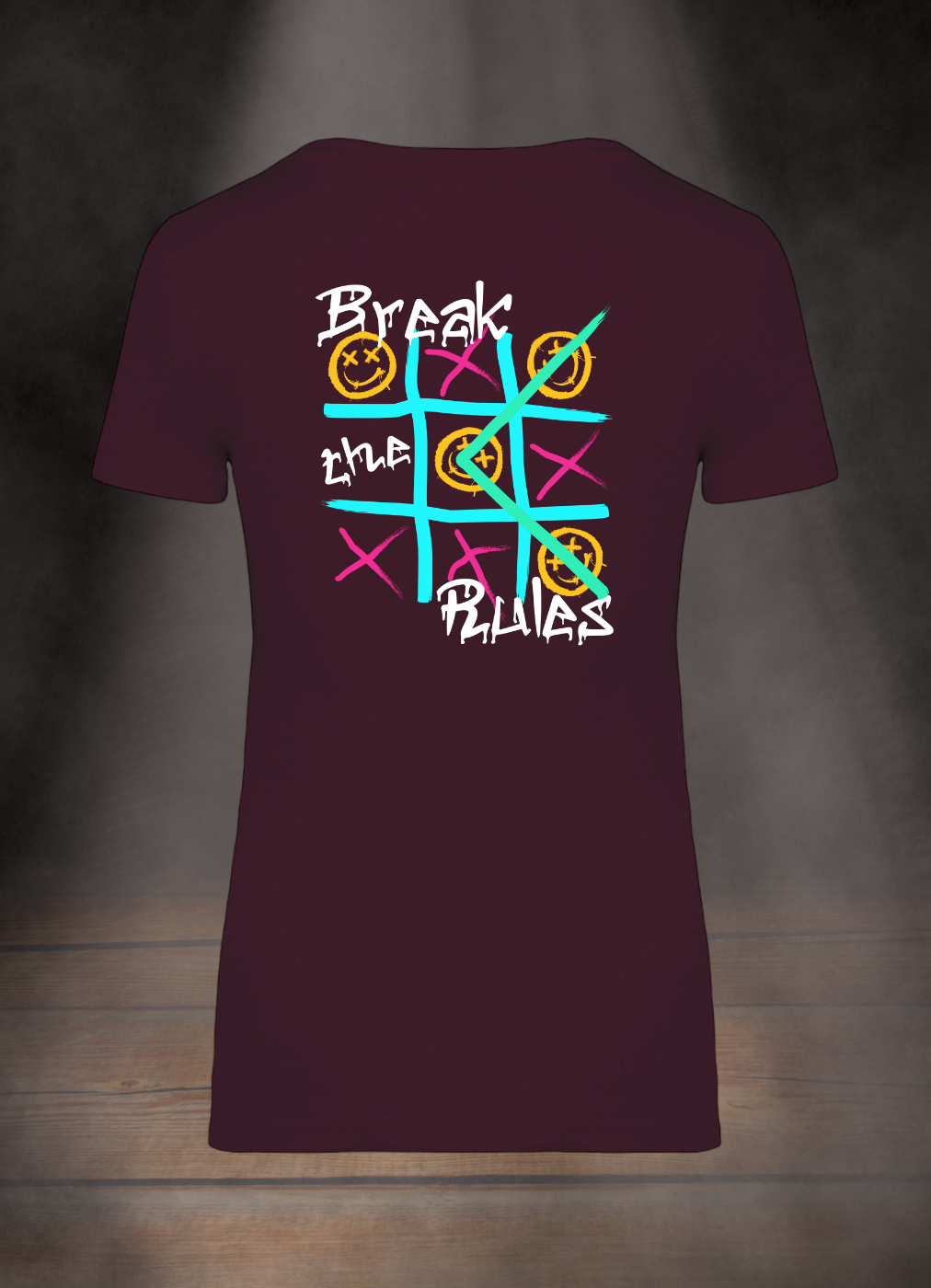 DAMEN T-SHIRT #BREAK THE RULES