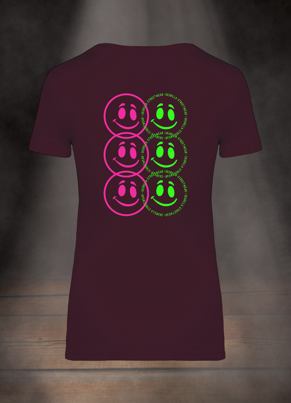 DAMEN T-SHIRT #HAPPY CIRCLES