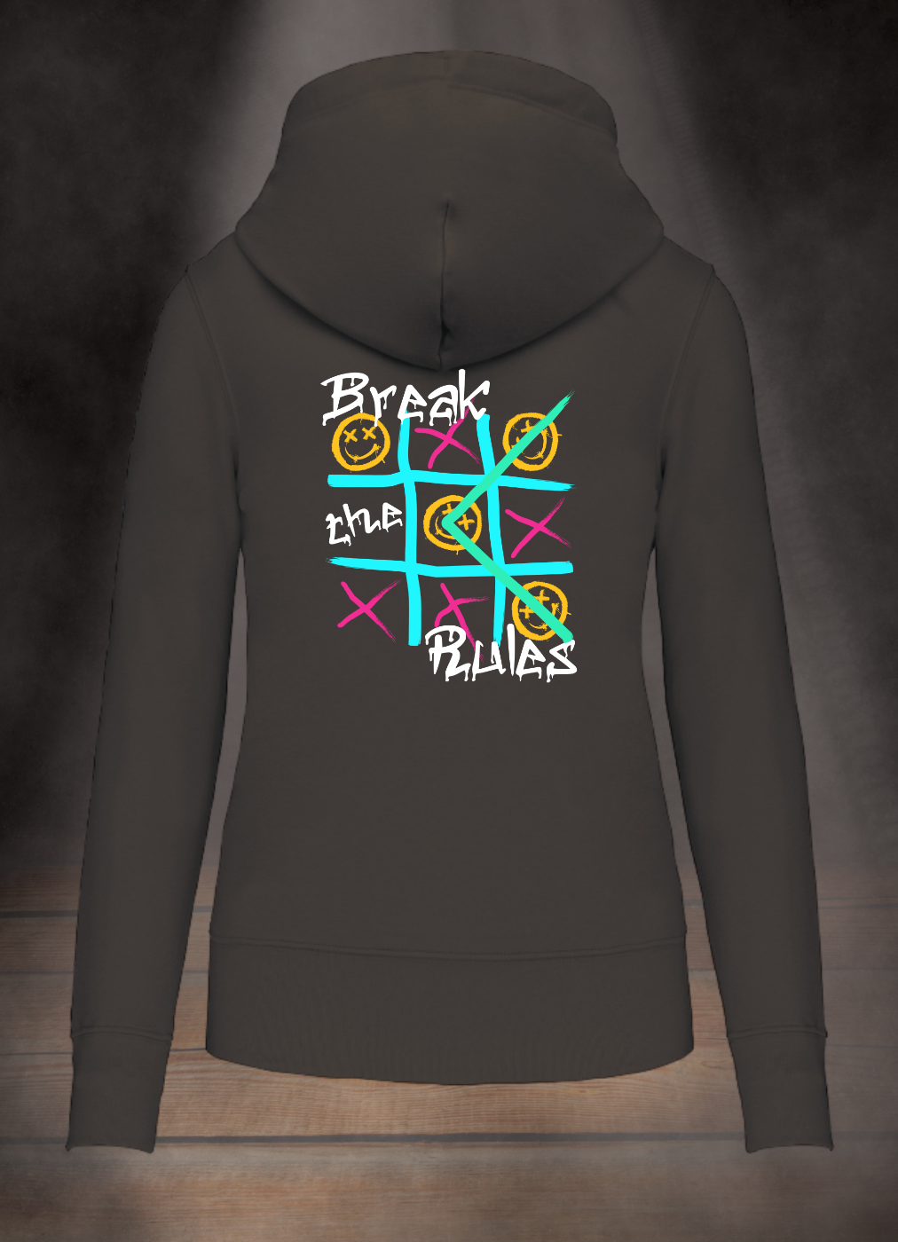 DAMEN HOODIE #BREAK THE RULES