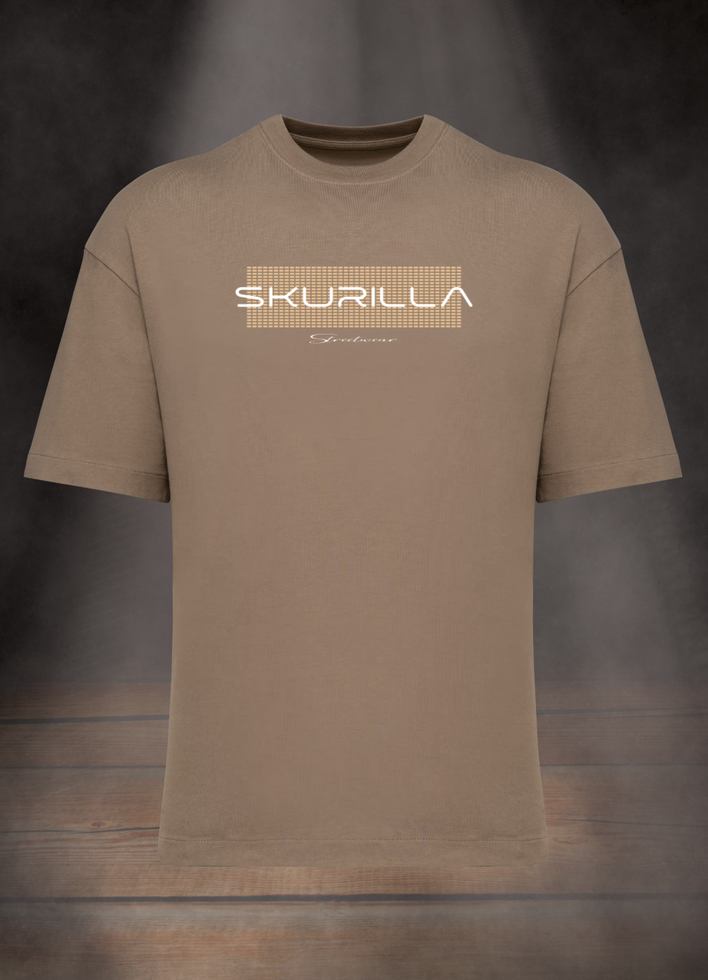 OVERSIZE T-SHIRT 220gr #BEIGE BLOCKS