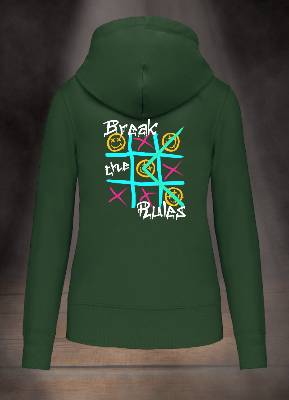 DAMEN HOODIE #BREAK THE RULES