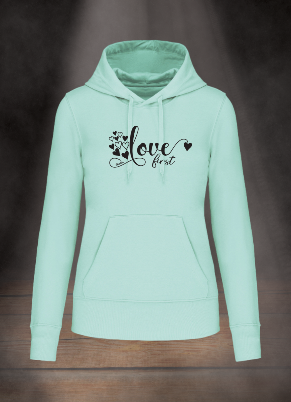 DAMEN HOODIE #LOVE FIRST