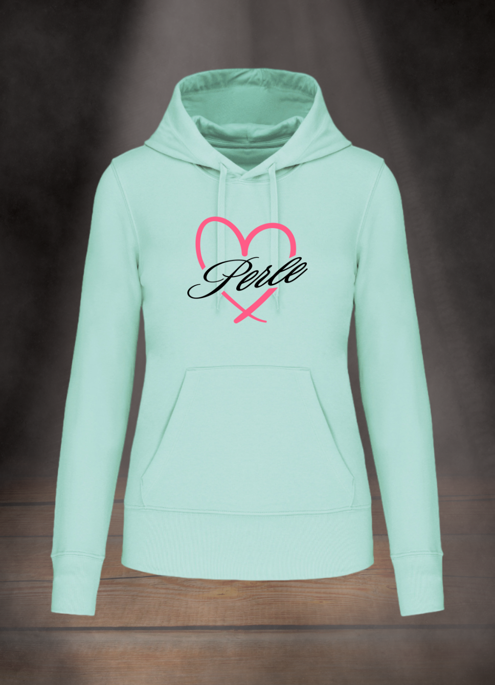 PERLE DAMEN HOODIE #HERZ