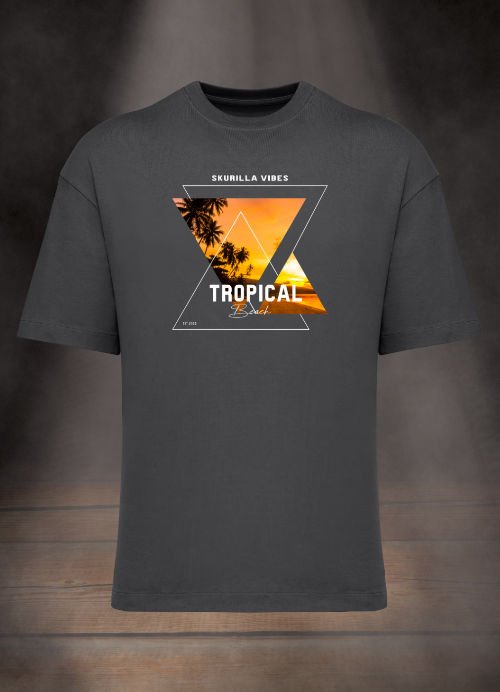 OVERSIZE T-SHIRT 220gr. #TROPICAL BEACH