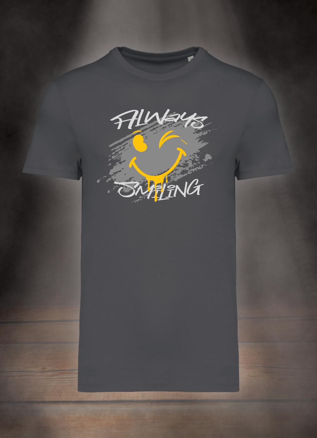 HERREN T-SHIRT #ALWAYS SMILING