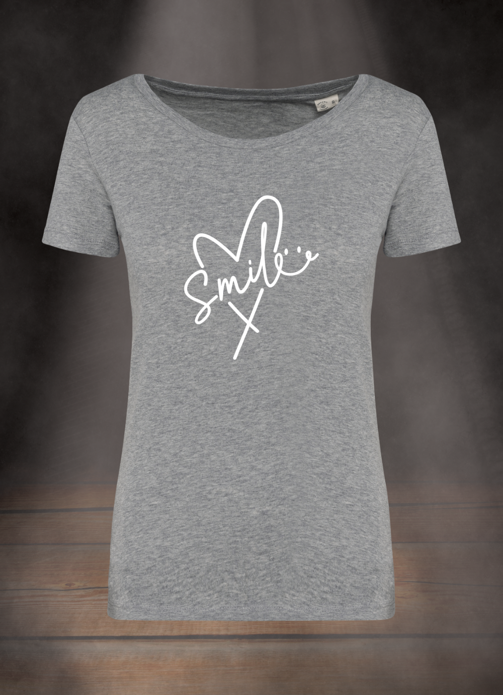 DAMEN T-SHIRT #HEART SMILE