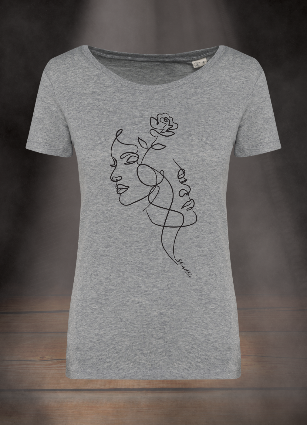 DAMEN T-SHIRT #LINEART