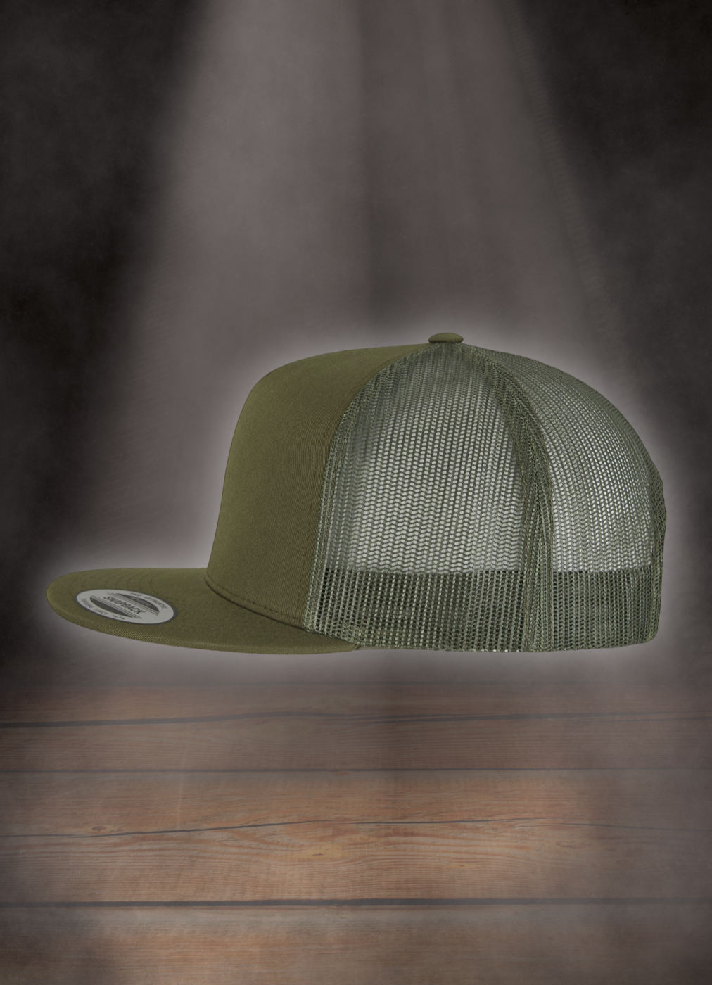 FLEXFIT TRUCKER SNAPBACK CAP #LAUREL BRANCH WHITE