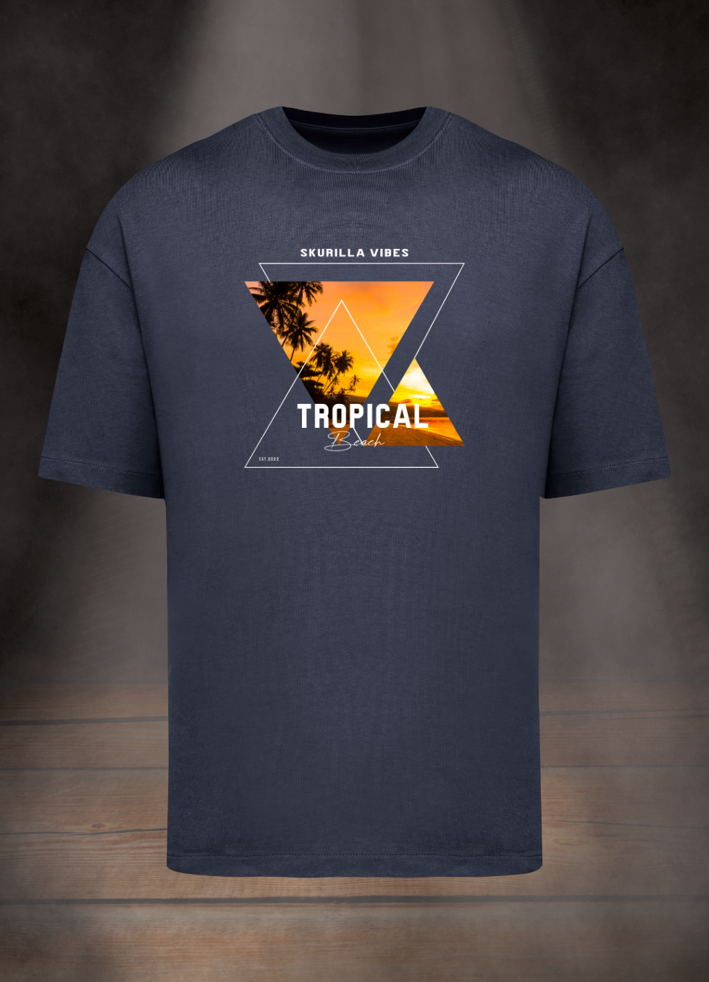 OVERSIZE T-SHIRT 220gr. #TROPICAL BEACH
