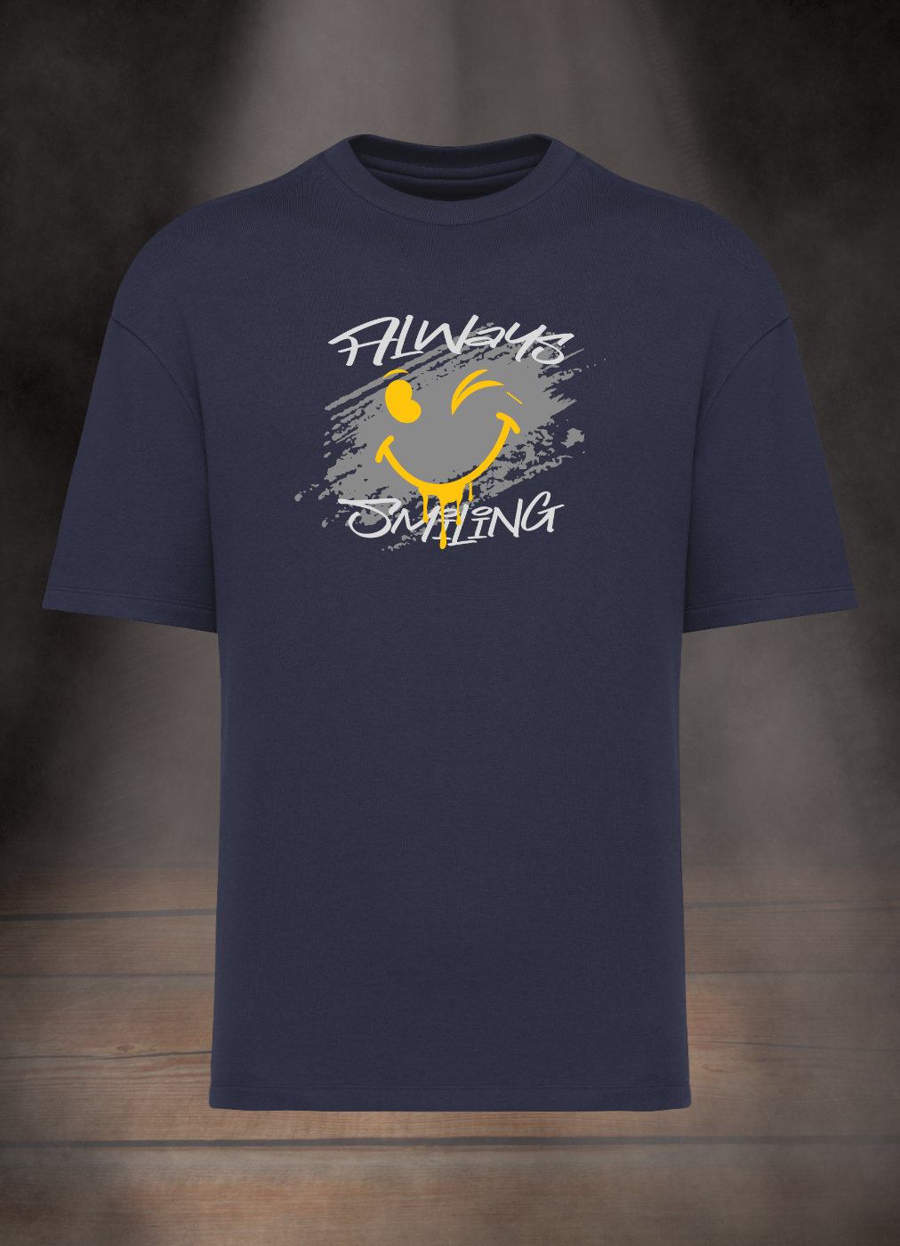 OVERSIZE T-SHIRT 300gr. #ALWAYS SMILING