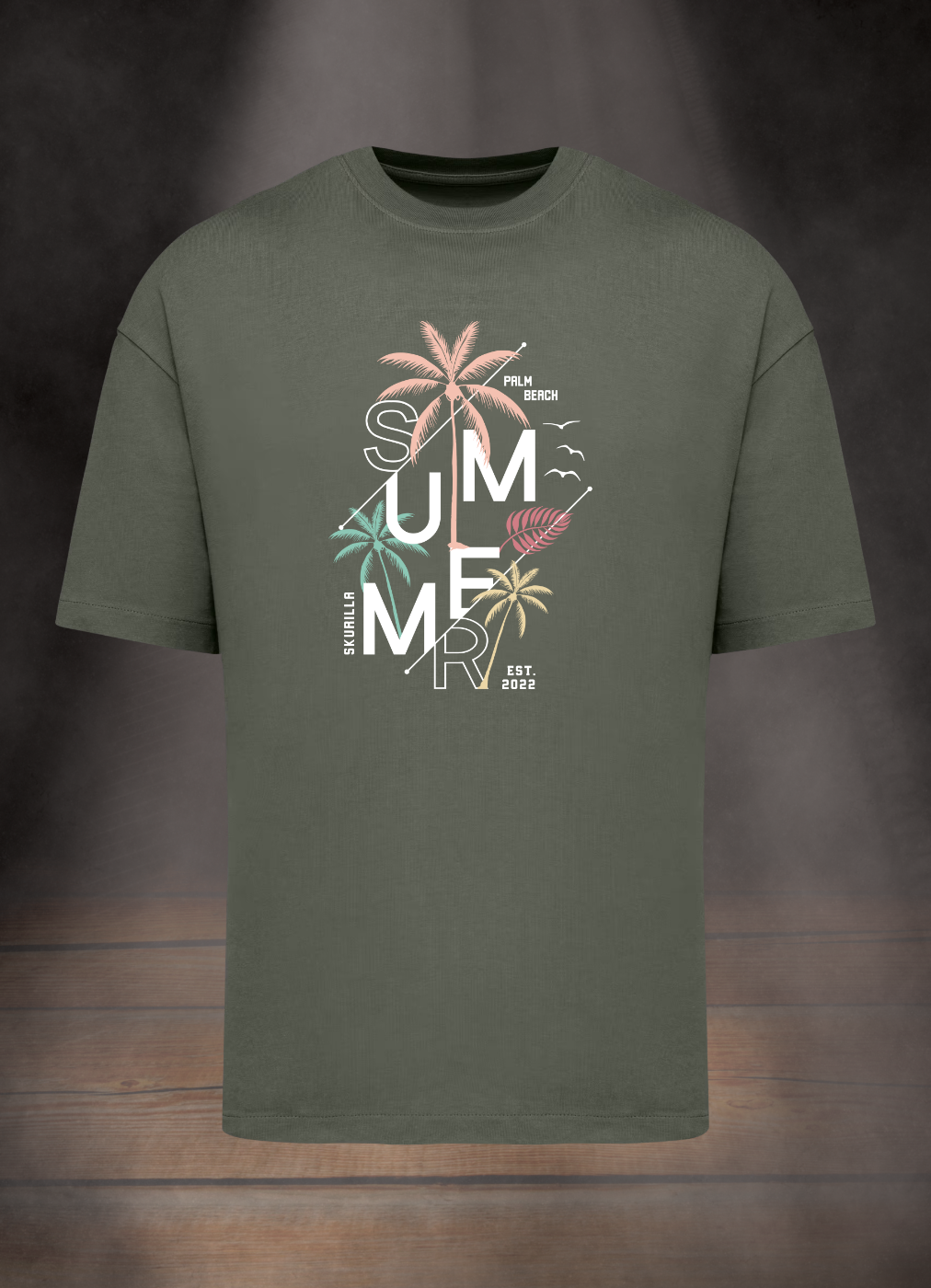 OVERSIZE T-SHIRT 220gr. #PALM BEACH