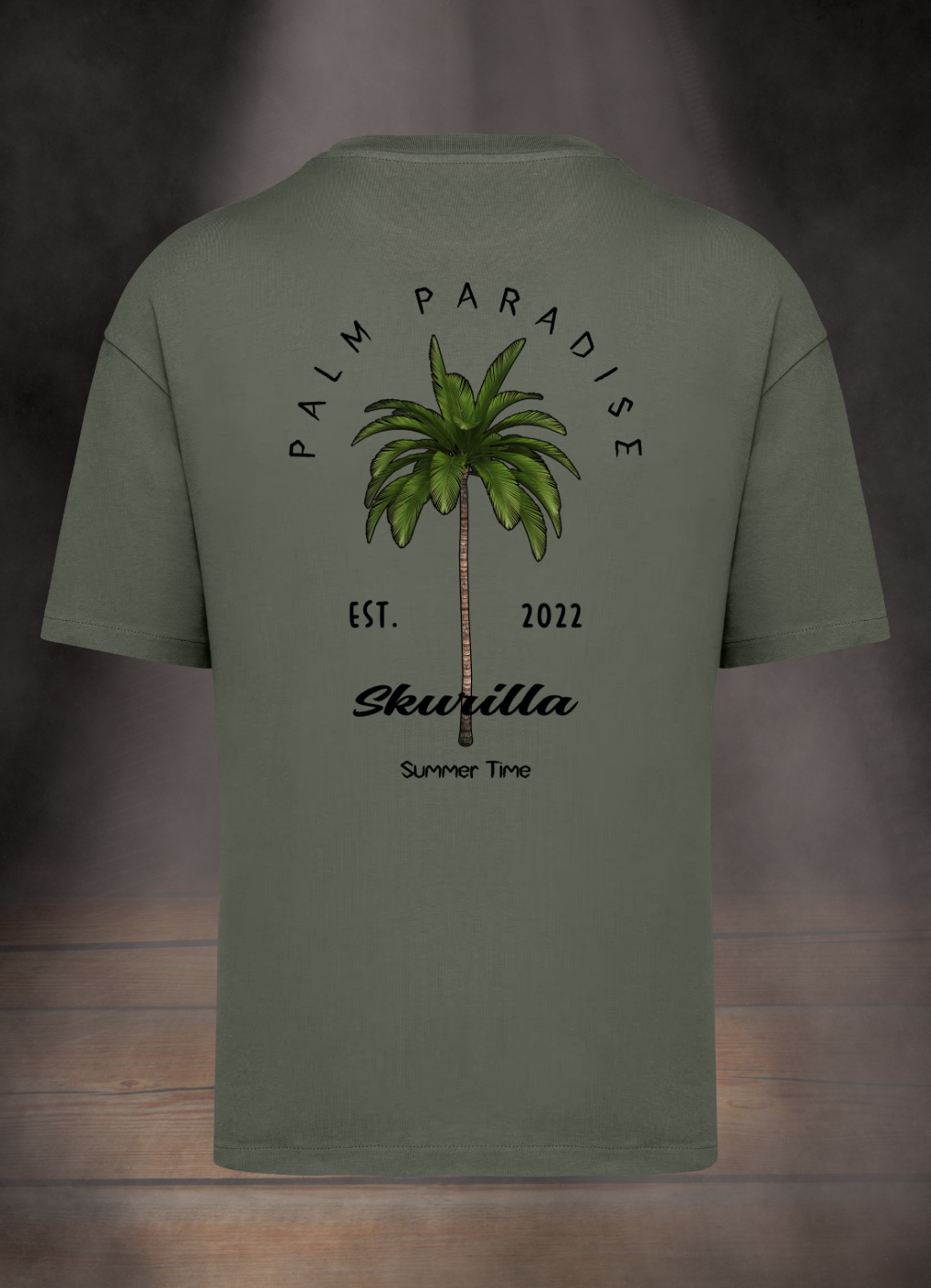OVERSIZE T-SHIRT 220gr. #PALM PARADISE
