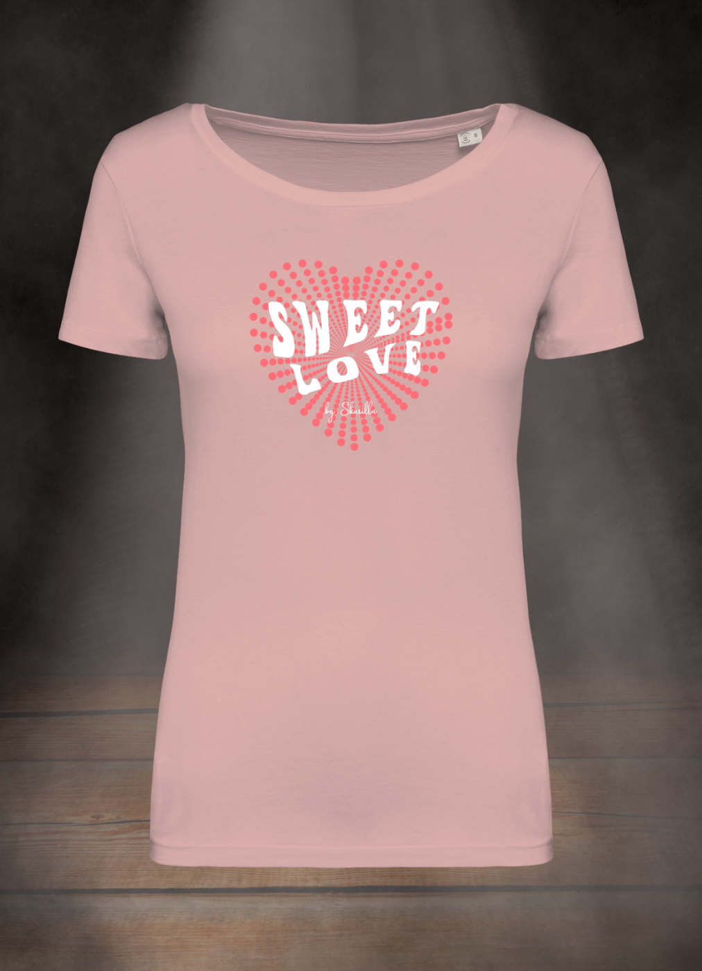 DAMEN T-SHIRT #SWEET LOVE