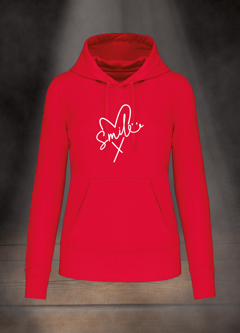 DAMEN HOODIE #HEART SMILE