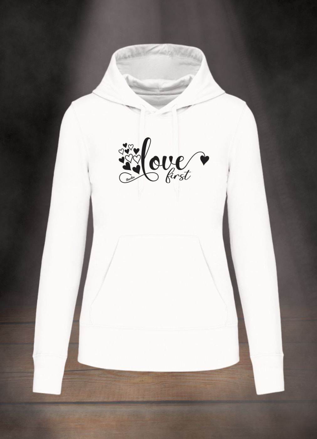 DAMEN HOODIE #LOVE FIRST