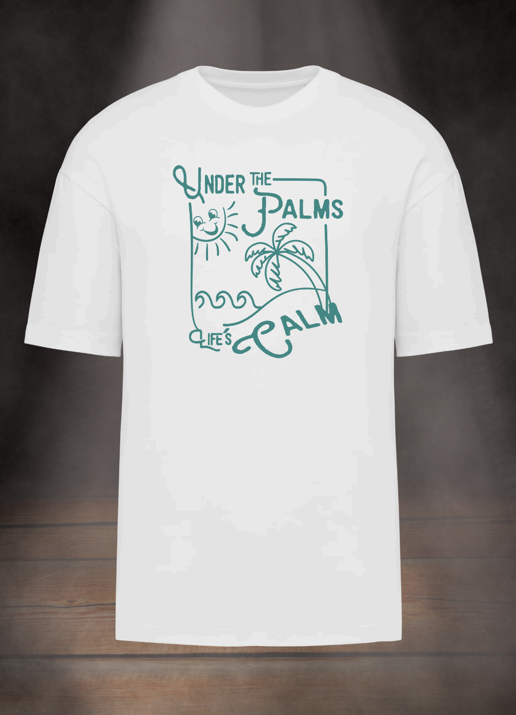 OVERSIZE T-SHIRT 220gr. #UNDER THE PALMS