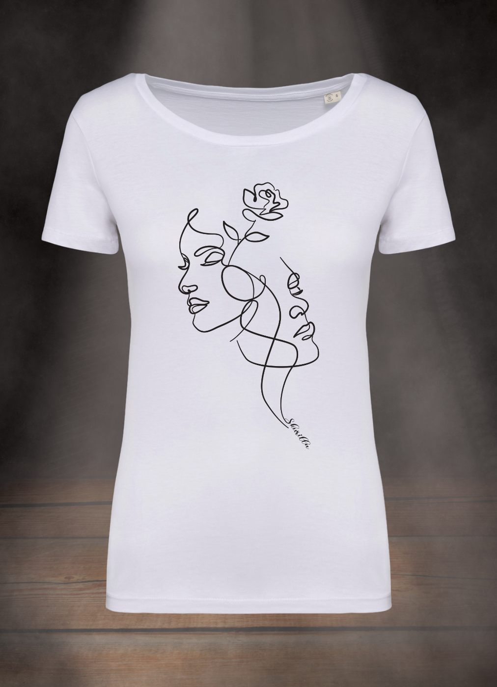 DAMEN T-SHIRT #LINEART
