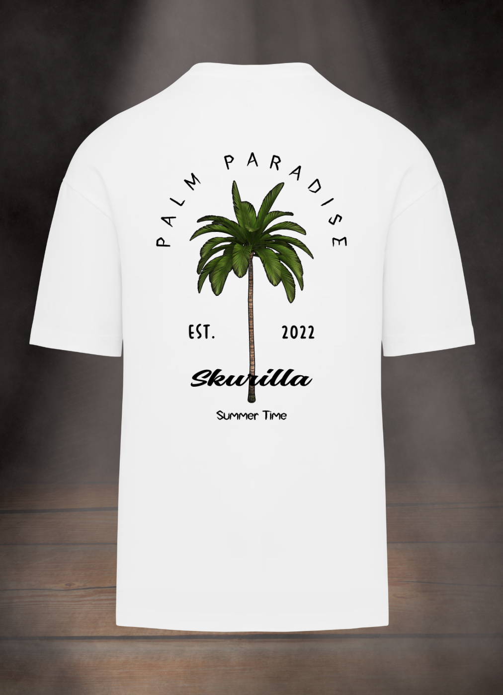 OVERSIZE T-SHIRT 220gr. #PALM PARADISE