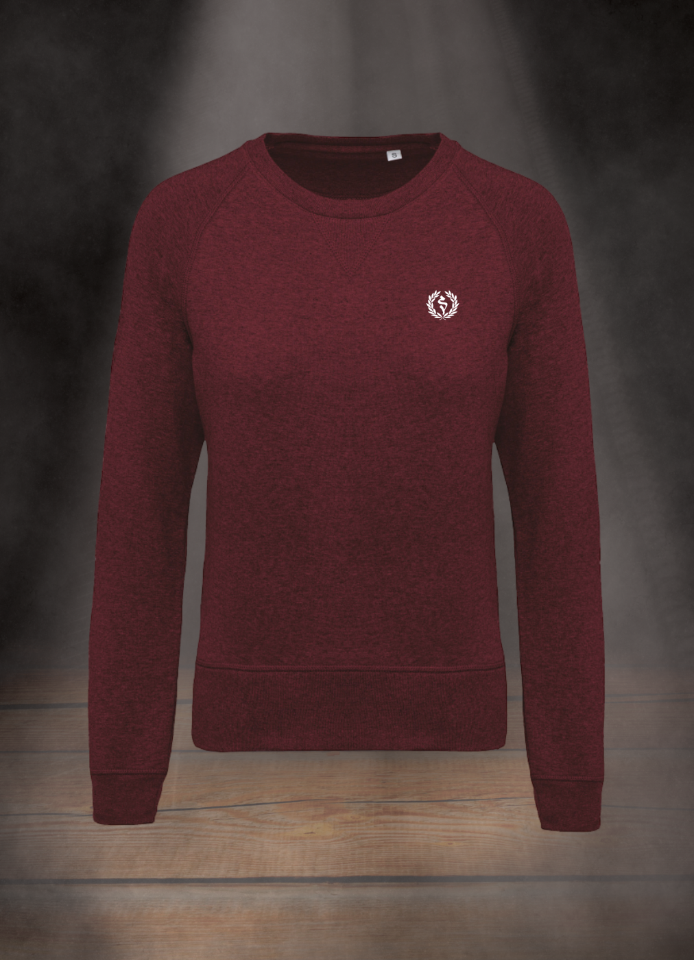 BESTICKTES DAMEN SWEATSHIRT #LAUREL BRANCH WHITE