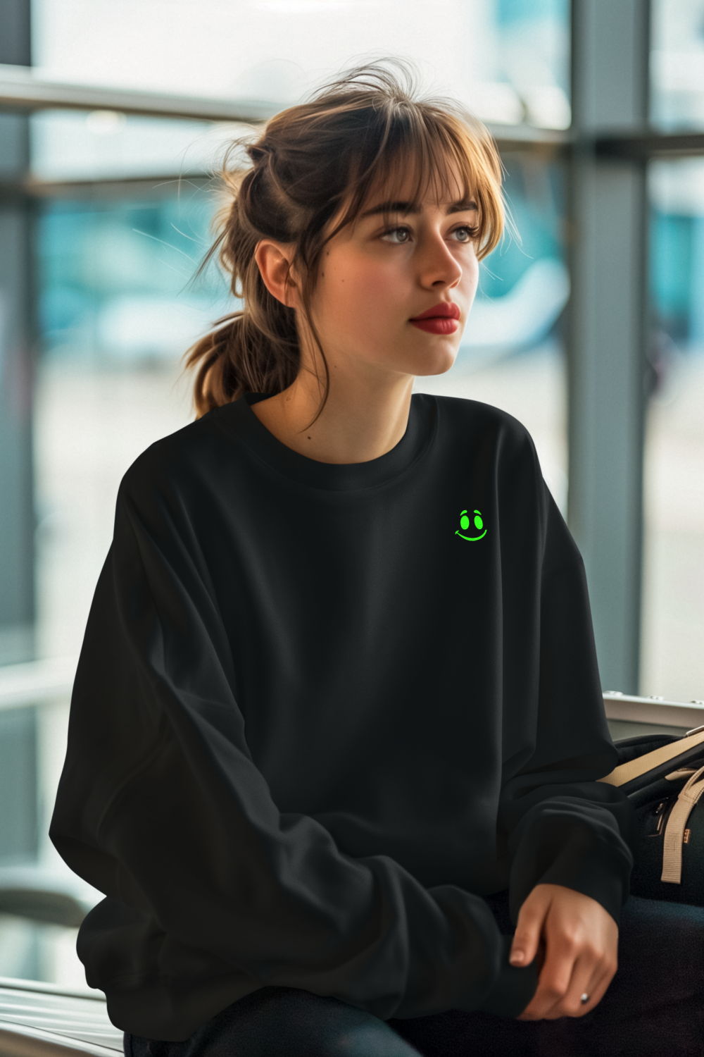 DAMEN SWEATSHIRT #HAPPY CIRCLES