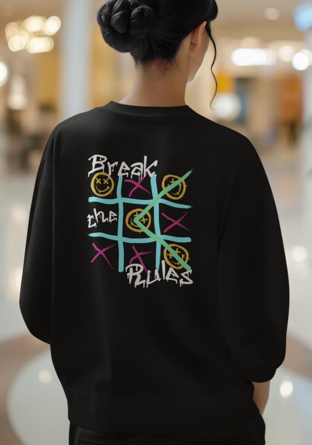DAMEN SWEATSHIRT #BREAK THE RULES
