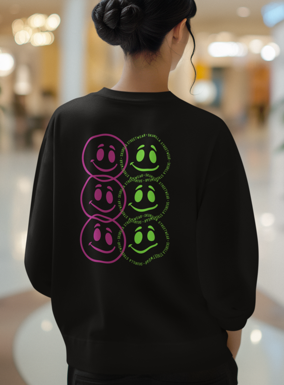 DAMEN SWEATSHIRT #HAPPY CIRCLES