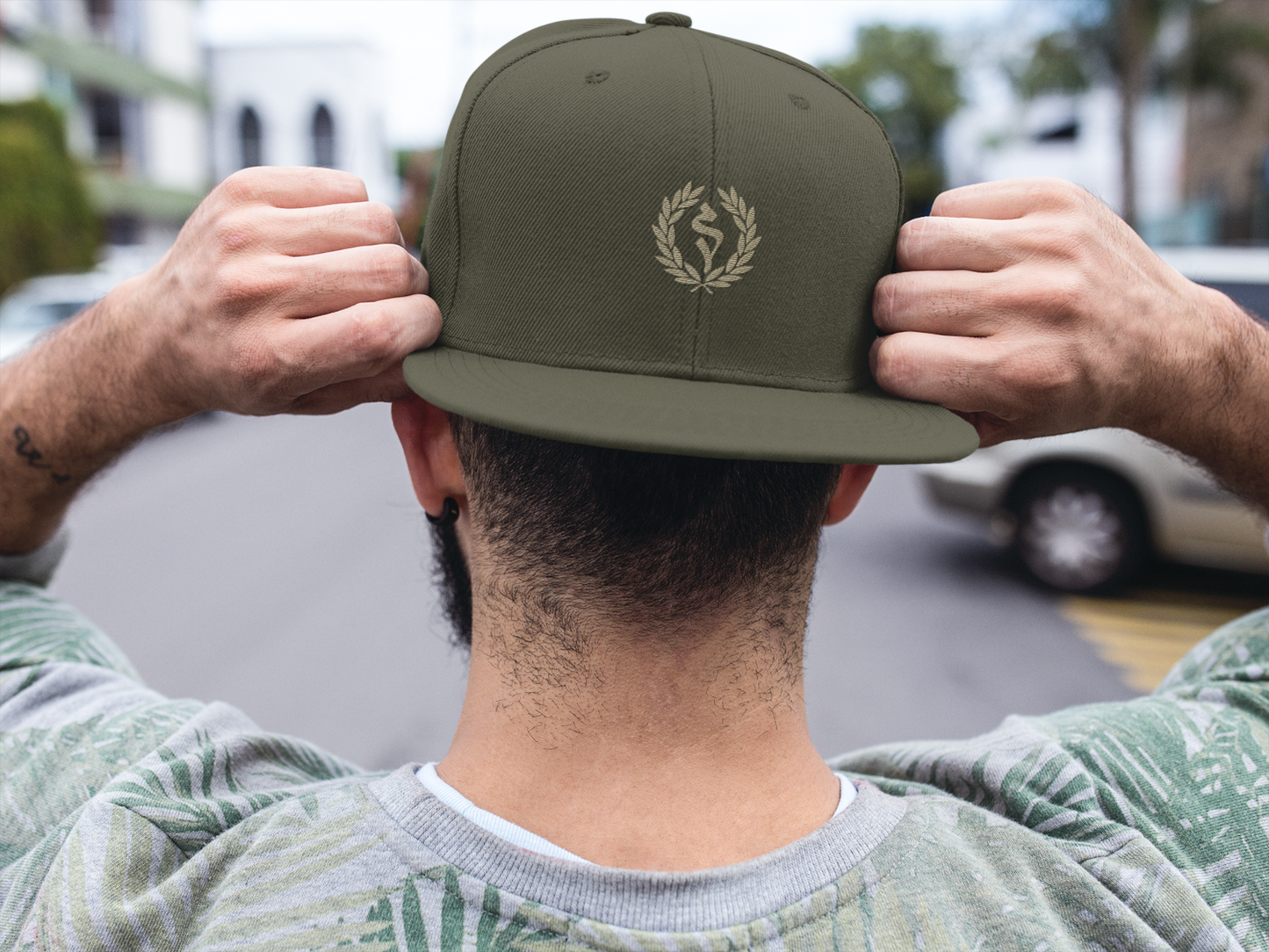 FLEXFIT TRUCKER SNAPBACK CAP #LAUREL BRANCH GOLD