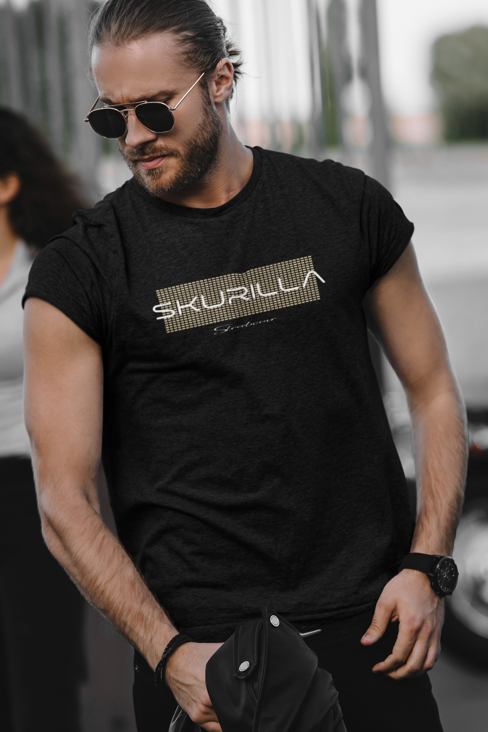 HERREN T-SHIRT #BEIGE BLOCKS