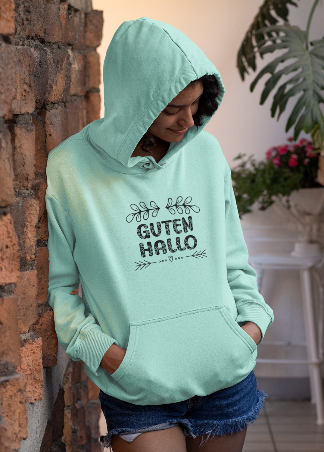PERLE DAMEN HOODIE #GUTEN HALLO