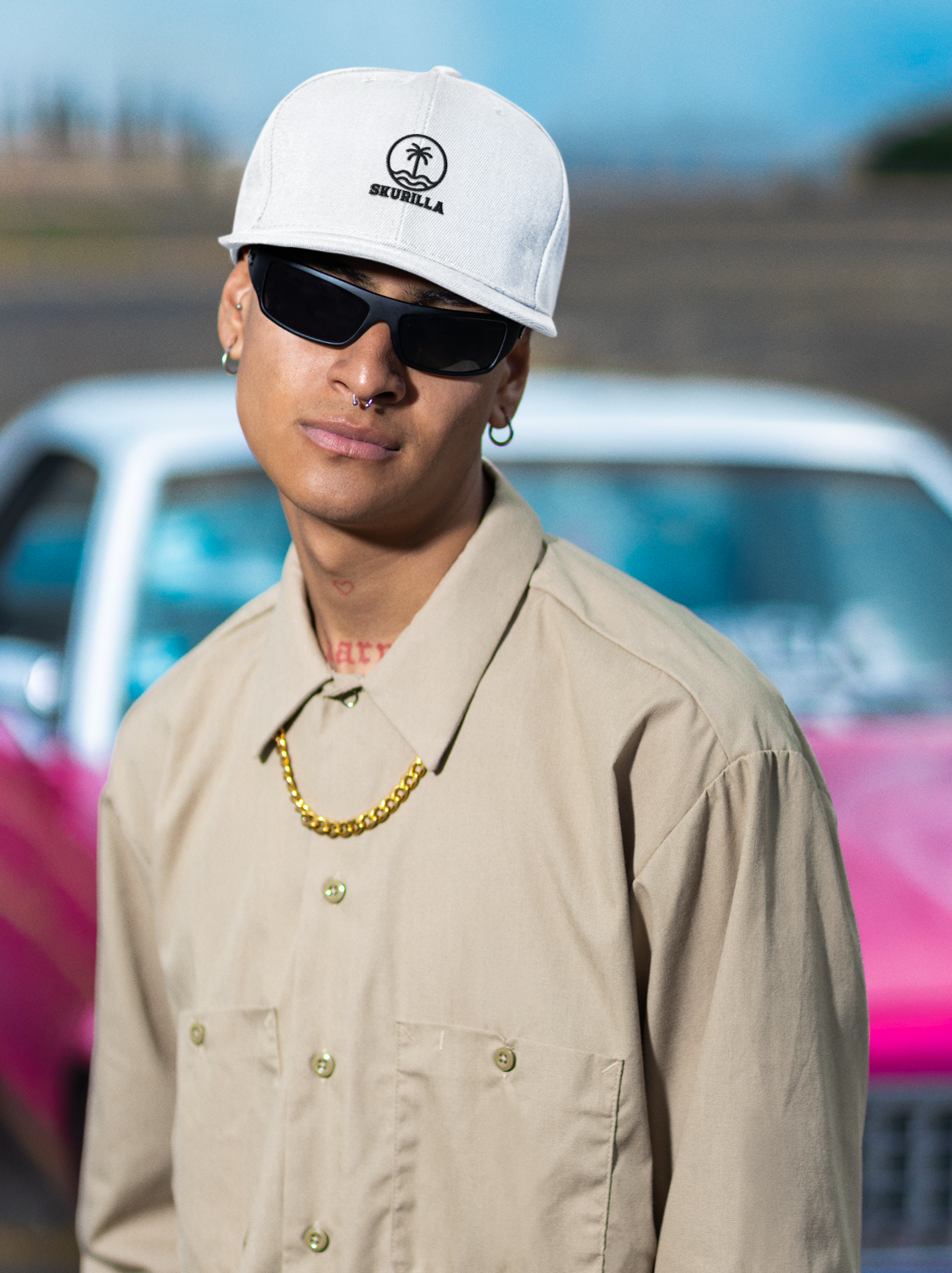 FLEXFIT TRUCKER SNAPBACK CAP #PALM PARADISE