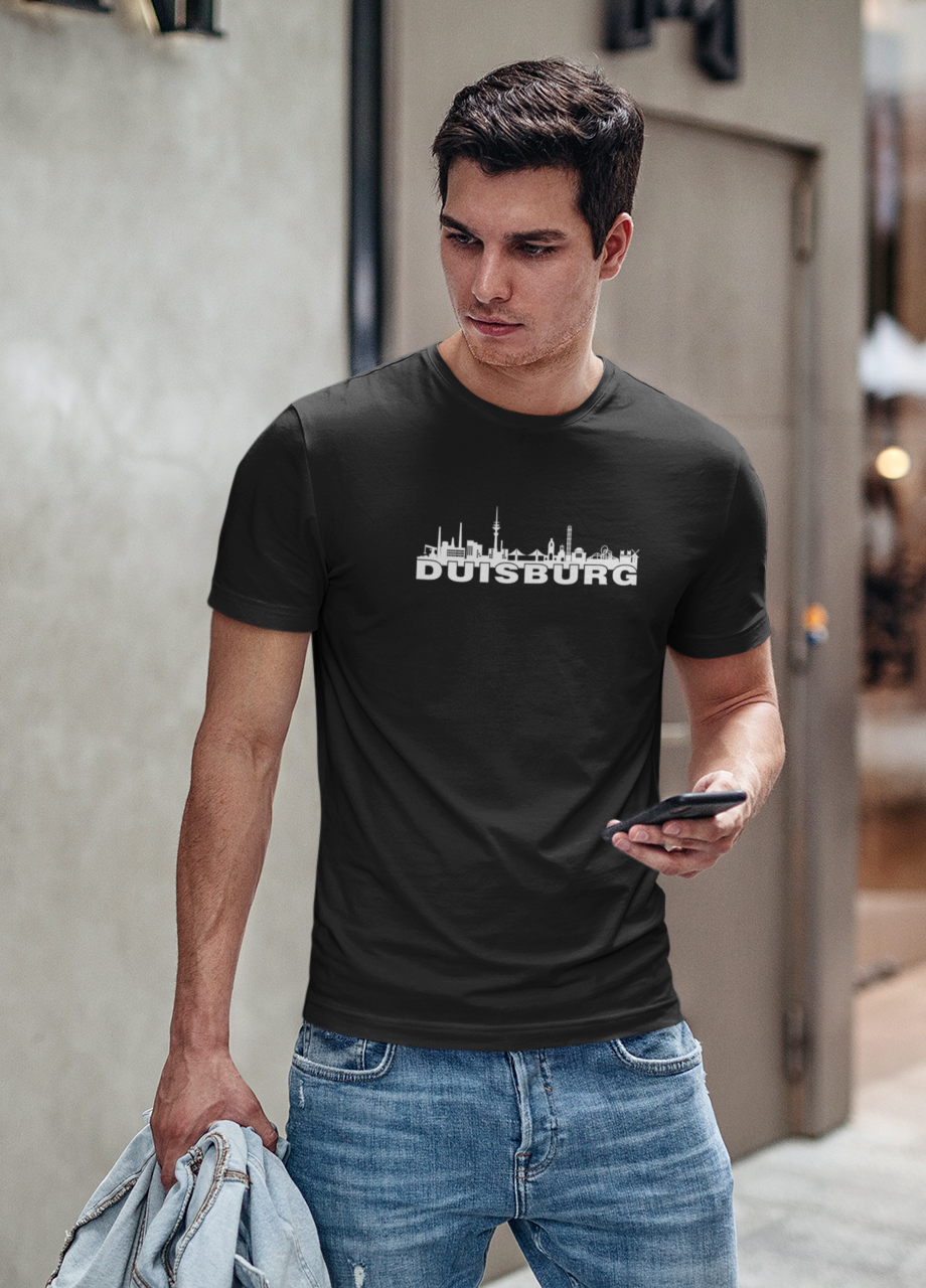 HERREN T-SHIRT #DUISBURG SKYLINE