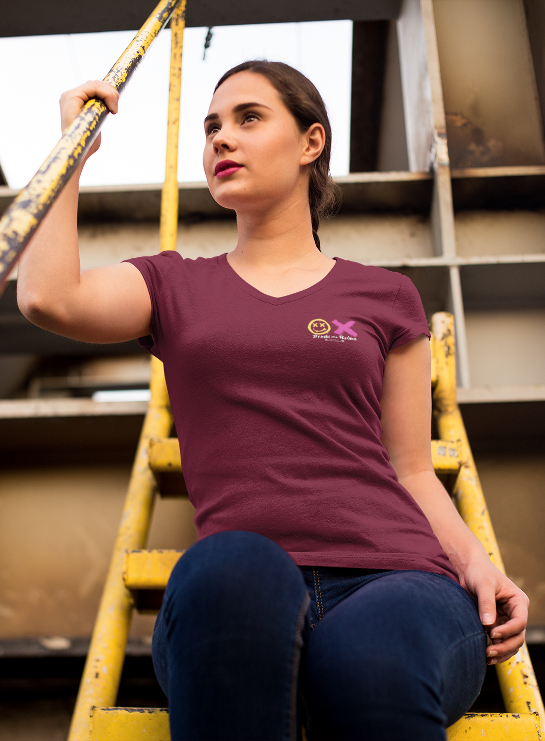 DAMEN T-SHIRT #BREAK THE RULES