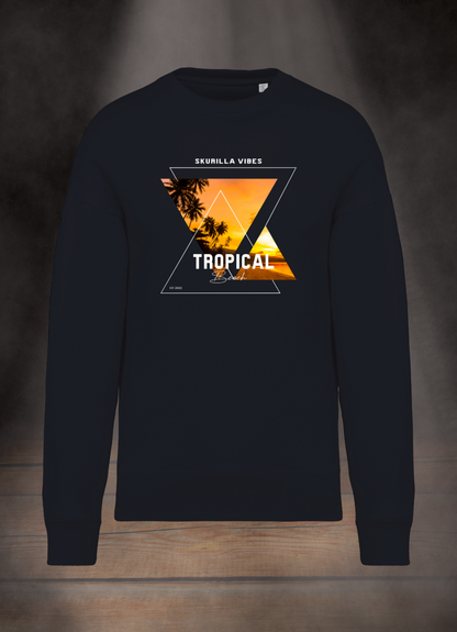 OVERSIZE SWEATSHIRT #TROPICAL BEACH