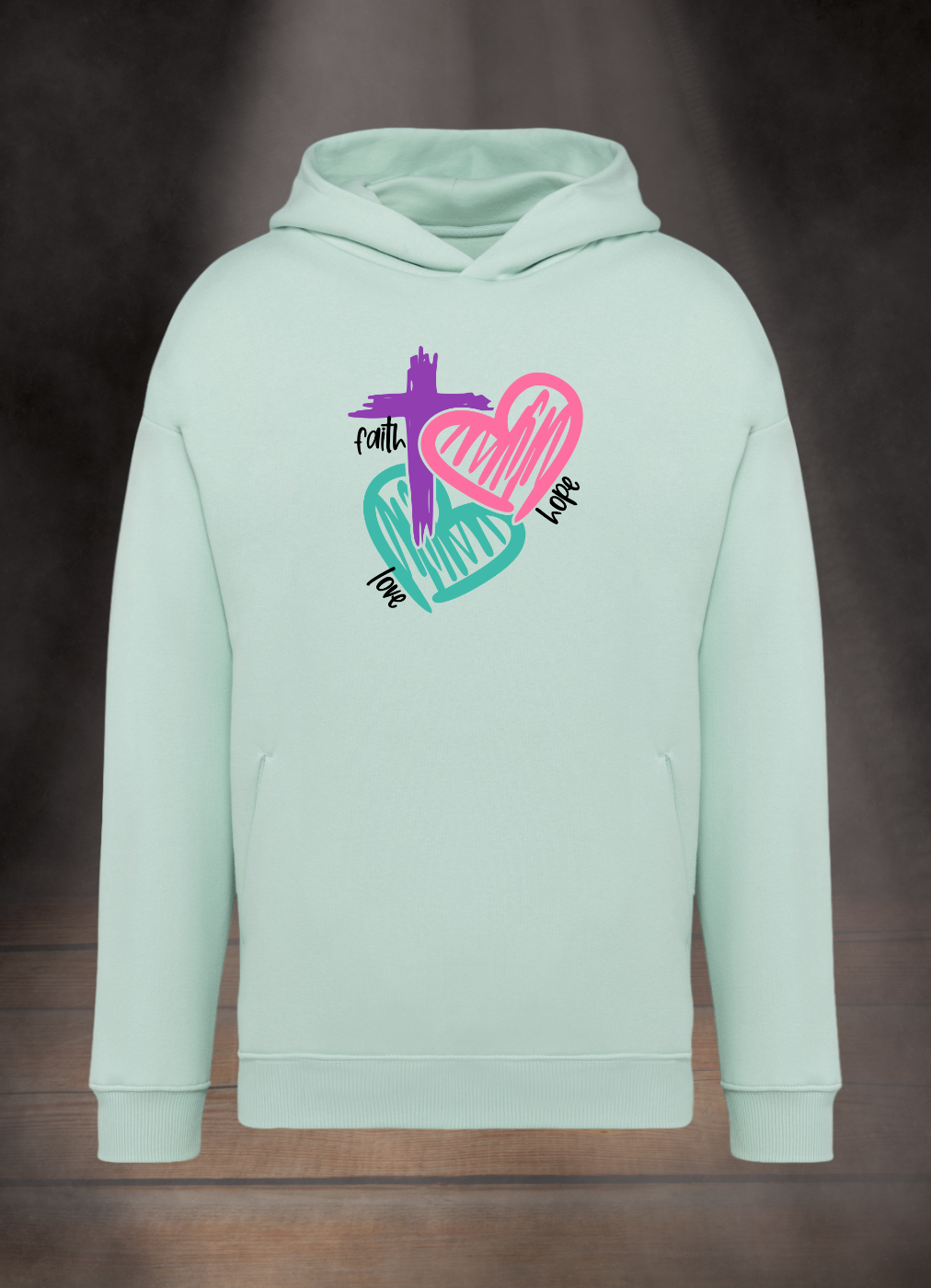 OVERSIZE HOODIE #FAITH HOPE LOVE