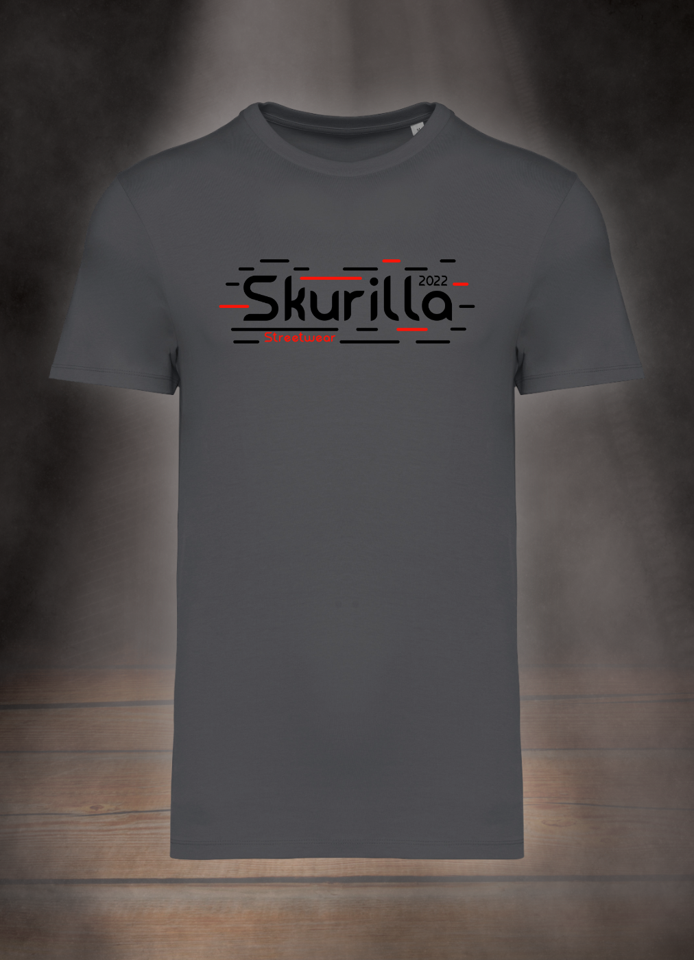 HERREN T-SHIRT #BLACK´N RED