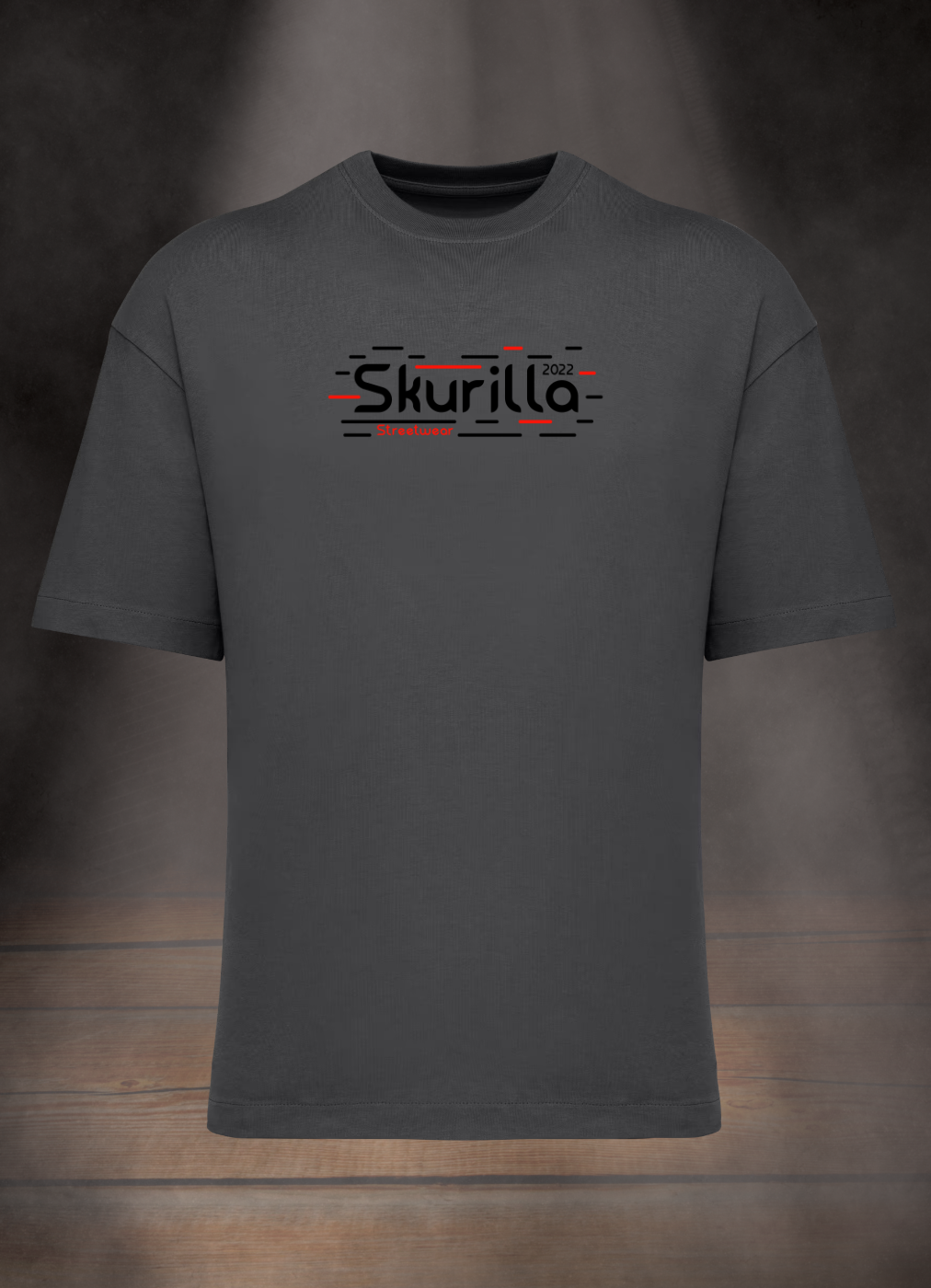 OVERSIZE T-SHIRT 220gr. #BLACK´N RED
