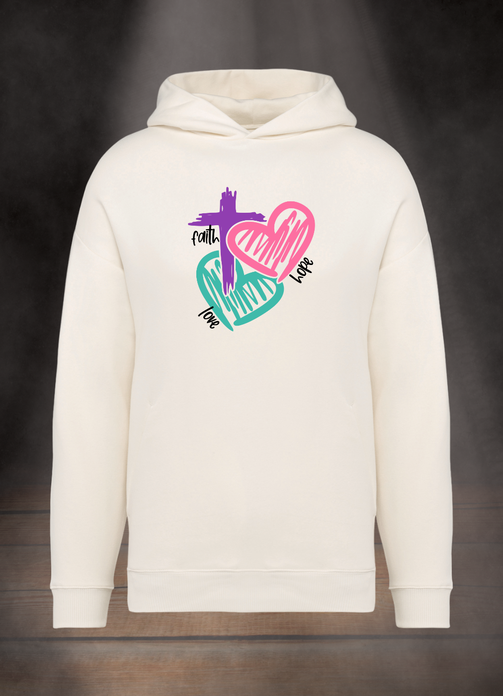 OVERSIZE HOODIE #FAITH HOPE LOVE