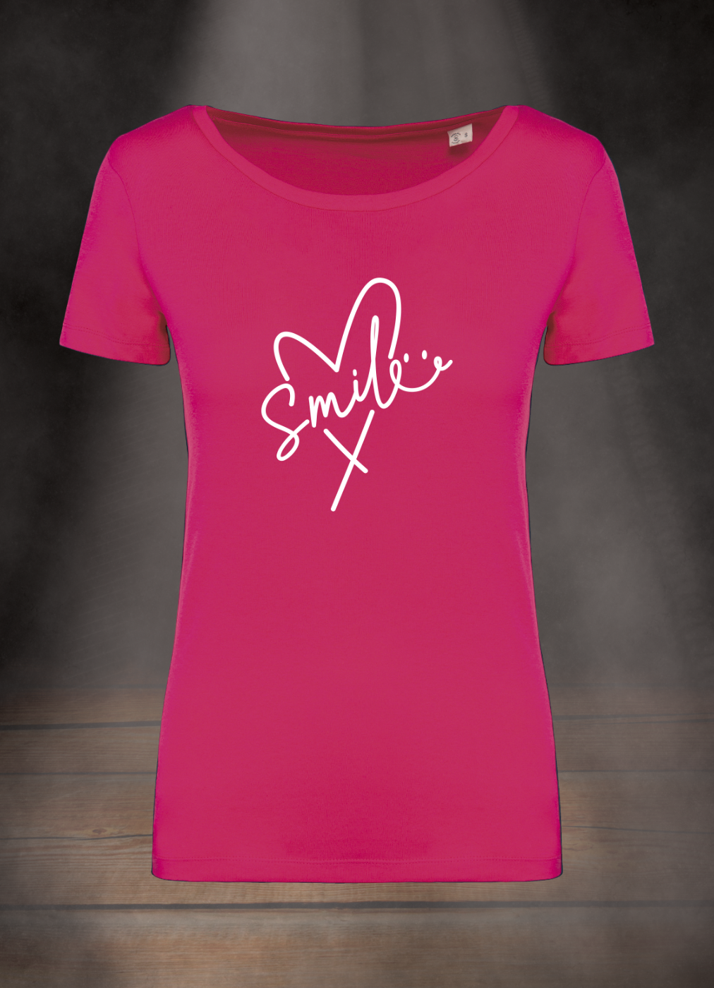 DAMEN T-SHIRT #HEART SMILE