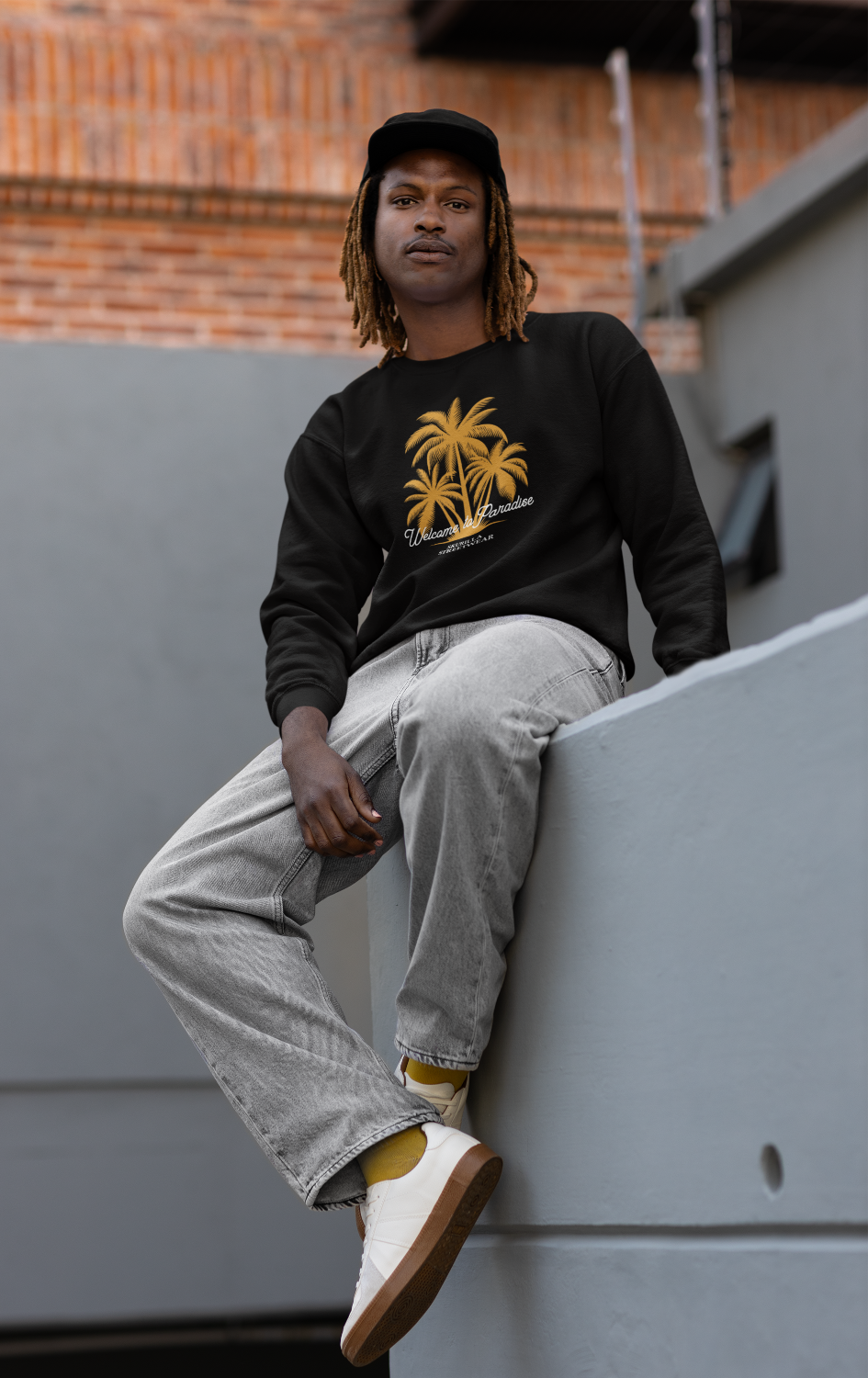 HERREN SWEATSHIRT #WELCOME TO PARADISE