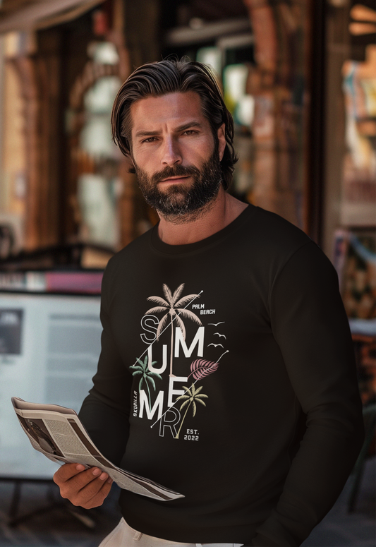 HERREN SWEATSHIRT #PALM BEACH